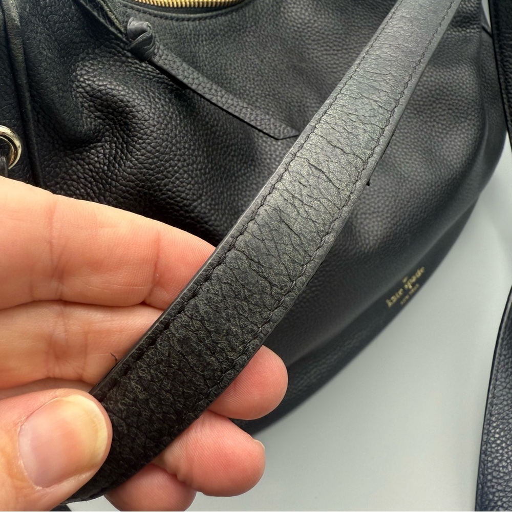 Kate Spade Mulberry Street Vivian Shoulder Black Leather Bag - Picture 6 of 15
